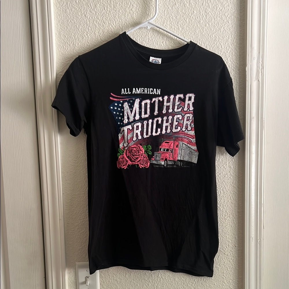 Black Short Sleeve Tee with Bold Graphic Design